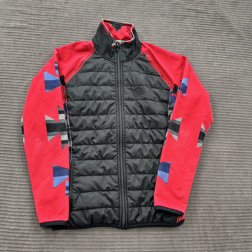 Ralph Lauren Tribal Print Quilted Jacket‎ Women Medium Multi-Color Cotton.